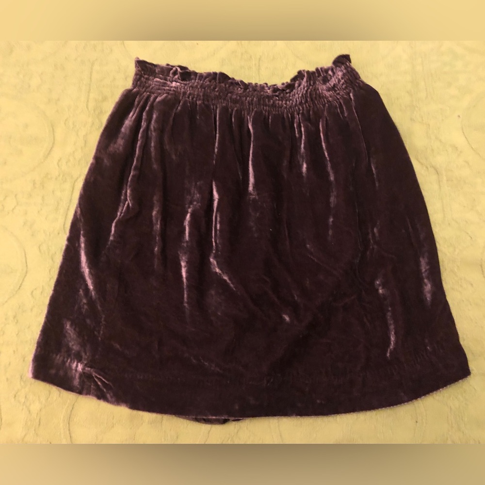 Comme Toi brown velvet skirt. Size L.